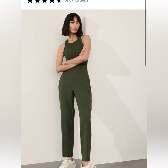 NWOT Athleta Endless High-Rise Pant In Color: “Aspen Olive” S/533636/10 SIZE 12 - Picture 2 of 12